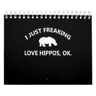 Hippo Lover Geschenk I Just Freaking Liebe Hippo Kalender