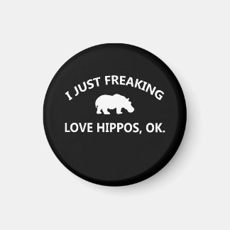 Hippo Lover Gift| I just Freaking Liebe Hippo Ok Magnet