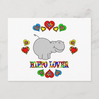 Hippo Lover Postkarte