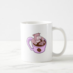 Hippo mit Kaffee-Cup Kaffeetasse