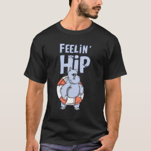 Hippo mit Sonnenbrille Schwimmbad Feelin Angesagte T-Shirt