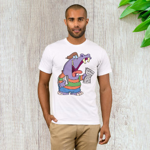 Hippo Newspaper Boy Mens T - Shirt