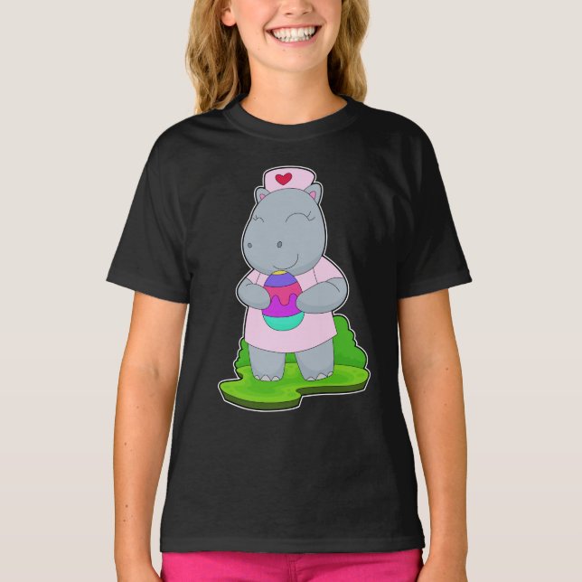 Hippo Osternurse T-Shirt (Vorderseite)