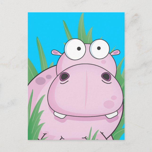 Hippo Postkarte (Vorderseite)