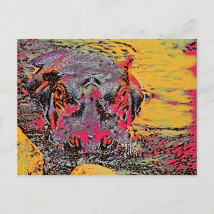 Hippo-Postkarte Postkarte