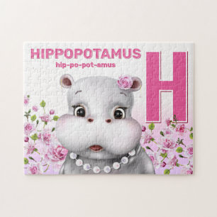 Hippo Safari Alphabet Enfants Jigsaw Puzzle
