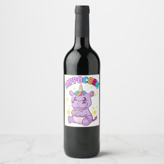 Hippo-Schaumwein oder Wein-Etiketten  Weinetikett