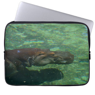 Hippo-Schwimmen unter Wasser, Laptop-Schirm Laptopschutzhülle