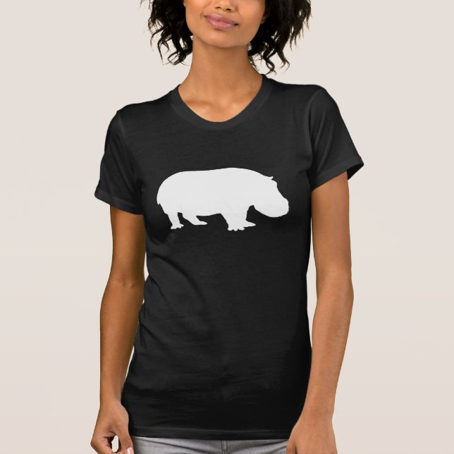 Hippo-Silhouette T-Shirt (Vorderseite)