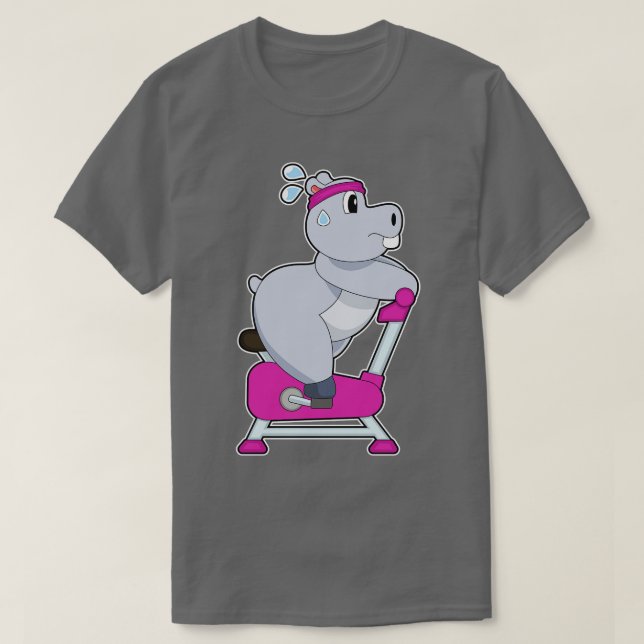 Hippo Spinning Bike T-Shirt (Design vorne)