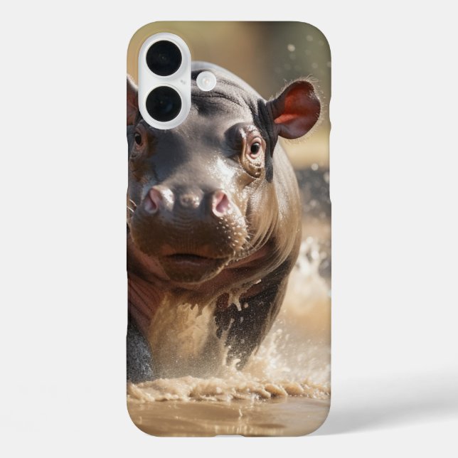 Hippo-Telefonfälle iPhone 16 Plus Hülle (Rückseite)