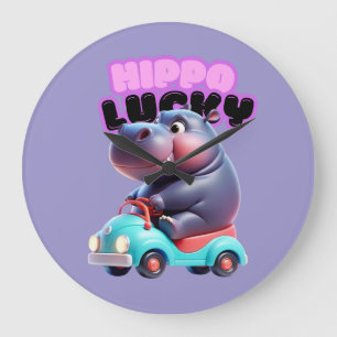 Hippo Time Wall Clock Große Wanduhr