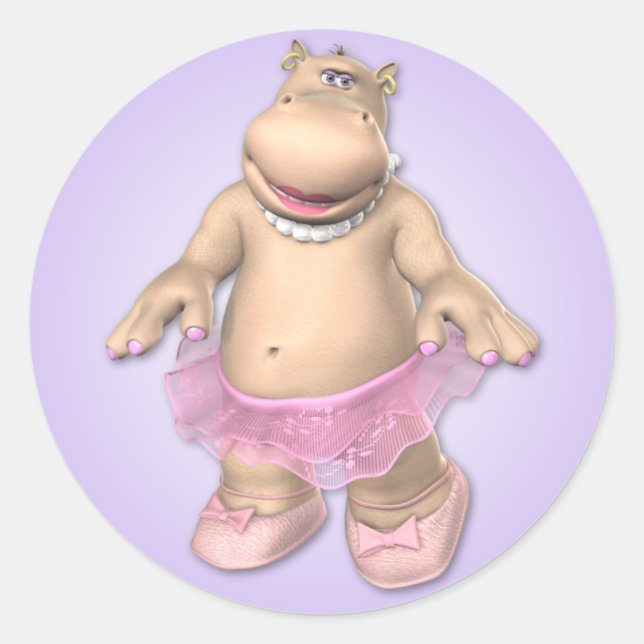 Hippo TuTu Sticker (Vorderseite)