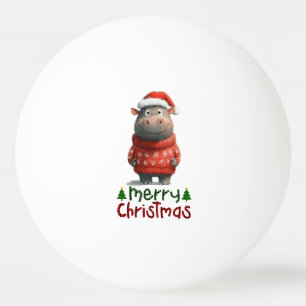 Hippo Weihnachten für Tierfreunde Tischtennisball