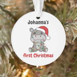 Hippo Weihnachten Weihnachten Die ersten Weihnacht Ornament