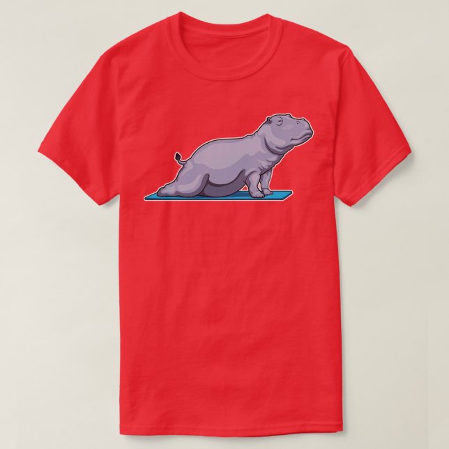 Hippo Yoga Fitness T-Shirt (Design vorne)