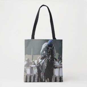Hippocampe Avec Jockey En Sac fourre-tout Bleu