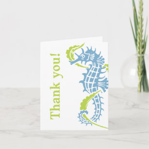 Hippocampe bleu, vert mariage Merci