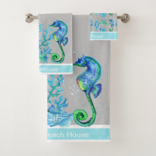 Hippocampe nautique Personnalisé Aqua Turquoise Ma