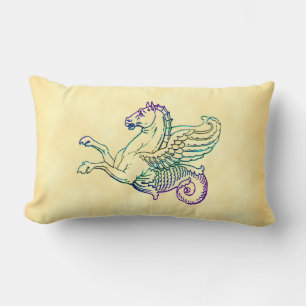 Hippocampus Vintag Art Pillow Lendenkissen