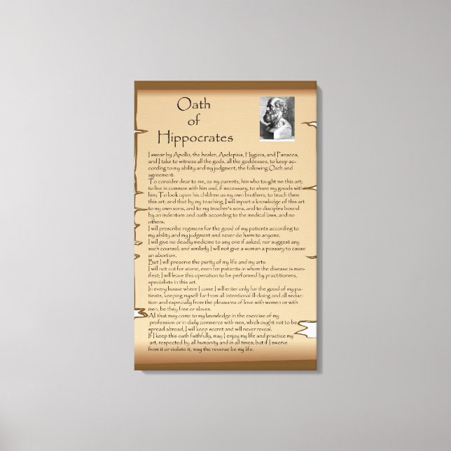 Hippokrates Leinwanddruck (Vorderseite)