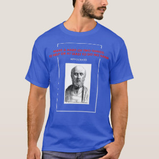 Hippokrates zitiert einfache schwarze BG T-Shirt