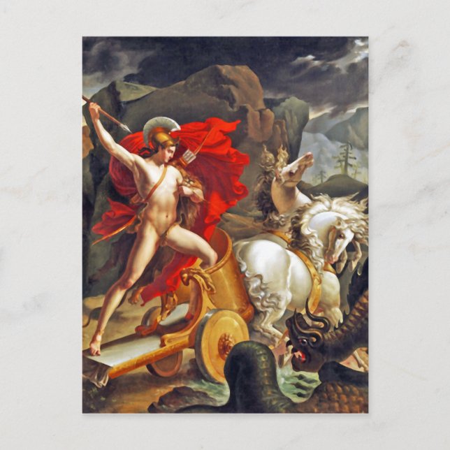Hippolytus and Sea Monster von Bordier du Bignon Postkarte (Vorderseite)