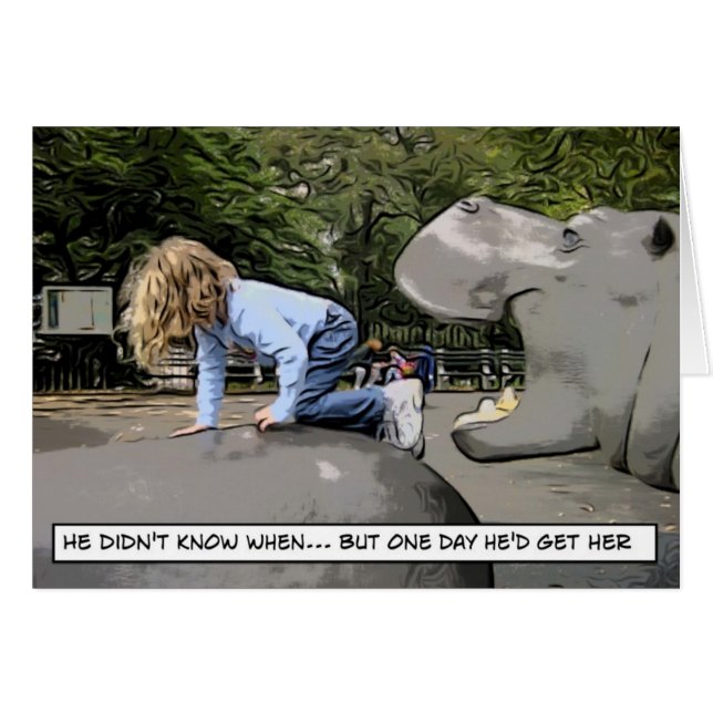 hippopotame affamé - un jour (Devant horizontal)