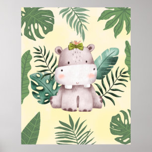 Hippopotame Mignon Décoration de Nurserie Safari J