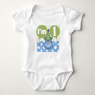 Hippopotamus 1. Geburtstag - Hemden und Geschenke Baby Strampler