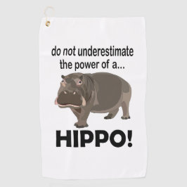 Hippopotamus Animal Funny Hippo Golfhandtuch