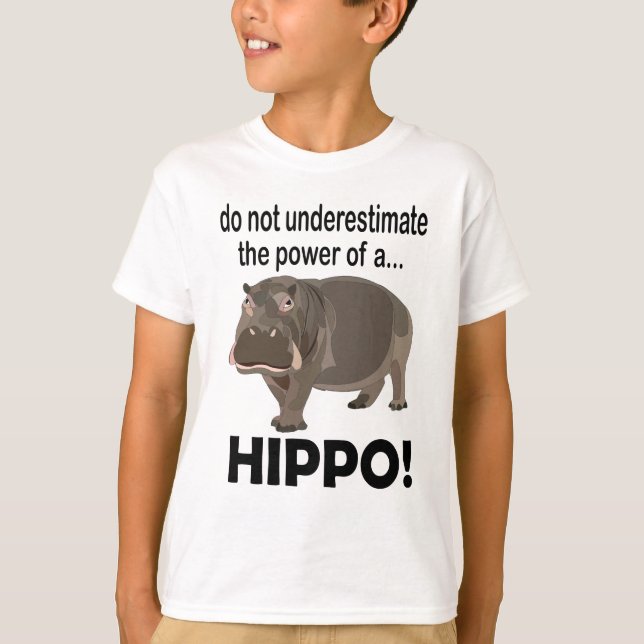 Hippopotamus Animal Funny Hippo Kids T-Shirt (Vorderseite)