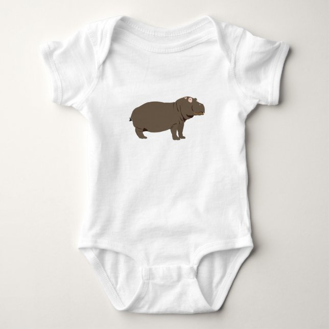 Hippopotamus Baby Strampler (Vorderseite)