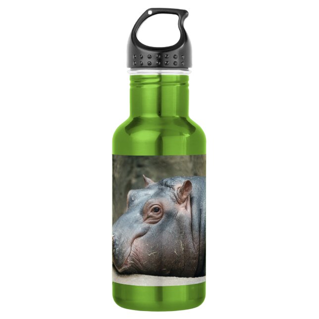 Hippopotamus Edelstahlflasche (Vorderseite)