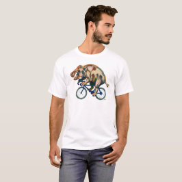 Hippopotamus Fahrradfahren T-Shirt