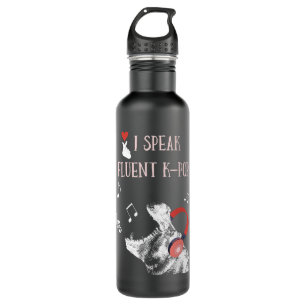 Hippopotamus Funny I Speak Fluent KPop Hippopotamu Edelstahlflasche