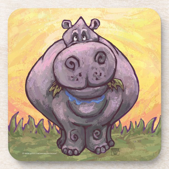 Hippopotamus-Geschenke u. Zusätze Getränkeuntersetzer (Vorderseite)