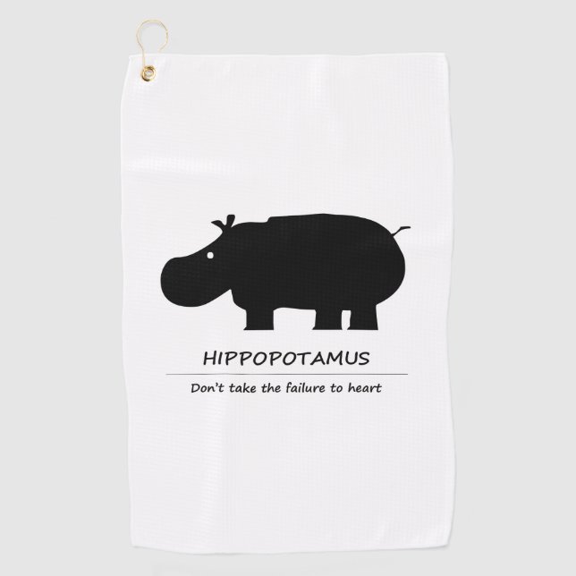 Hippopotamus Golfhandtuch (Vorderseite)