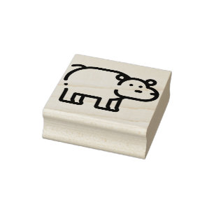 Hippopotamus Gummistempel