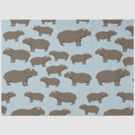 Hippopotamus Hippo Pattern Seidenpapier