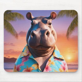 Hippopotamus Holiday Mousepad