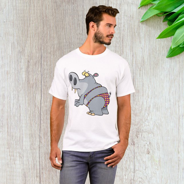 Hippopotamus in einem Bikini T-Shirt (Von Creator hochgeladen)