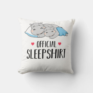 Hippopotamus Lover Offizieller Schlaf Valentine Kissen