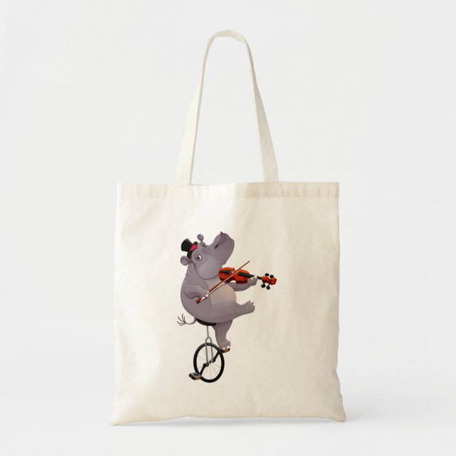 Hippopotamus mit Einrad Tragetasche (Vorne)