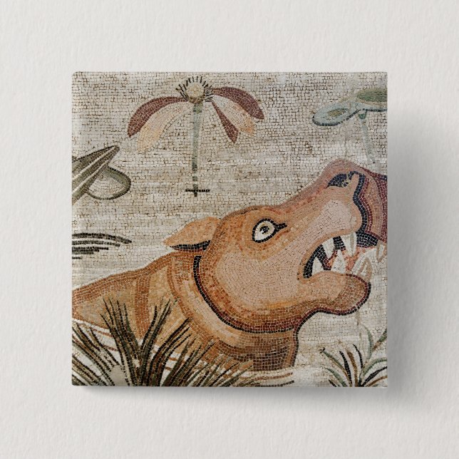 Hippopotamus, Nil-Mosaik, Haus des Faun Button (Vorderseite)