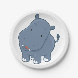 Hippopotamus Pappteller