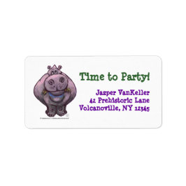Hippopotamus Party Center Adressaufkleber
