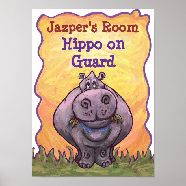 Hippopotamus Personazlied Room Poster (Vorne)