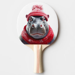 Hippopotamus Scarf and Beany  Tischtennis Schläger