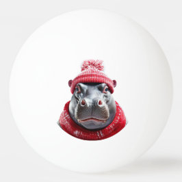 Hippopotamus Scarf and Beany  Tischtennisball